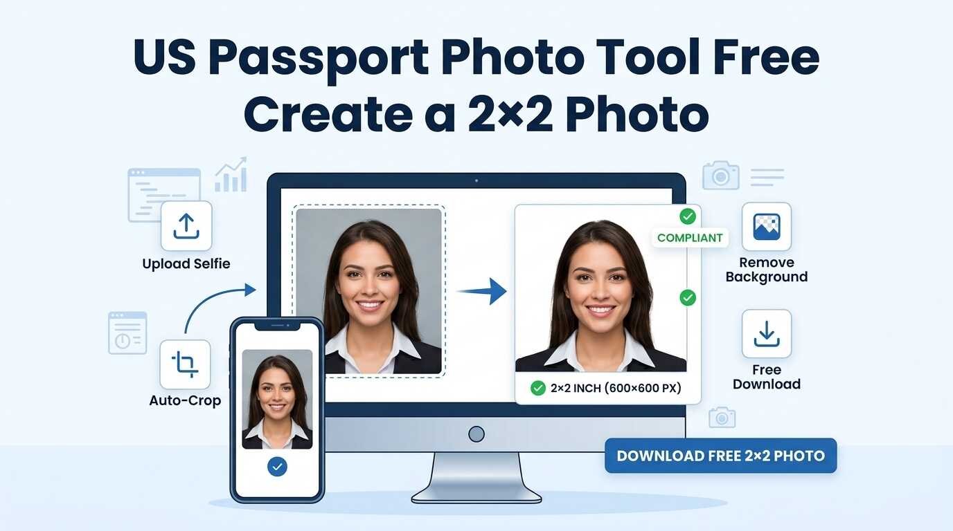 US Passport Photo Tool Free Create a 2×2 Photo