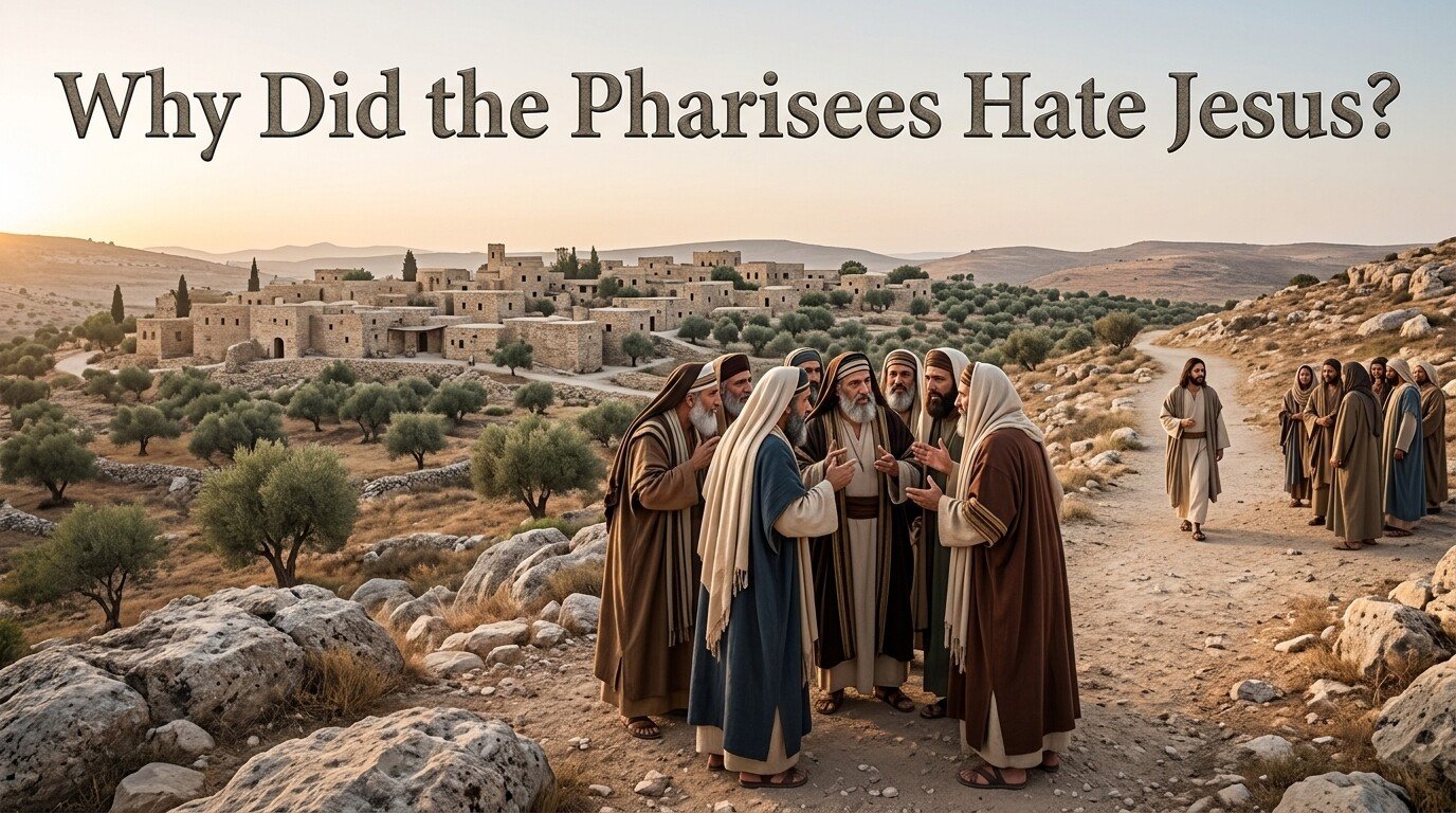 Why Did the Pharisees Hate Jesus? featuring Pharisees, Jesus, religious law, theological disagreements, authority, and Gospel history.
